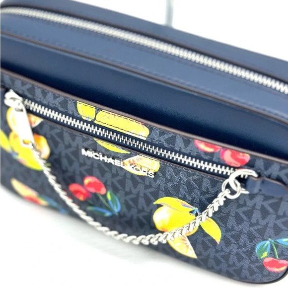 Michael Kors Large EW Zip Chain Xbody Crossbody Bag Admiral Navy - Picture 8 of 11